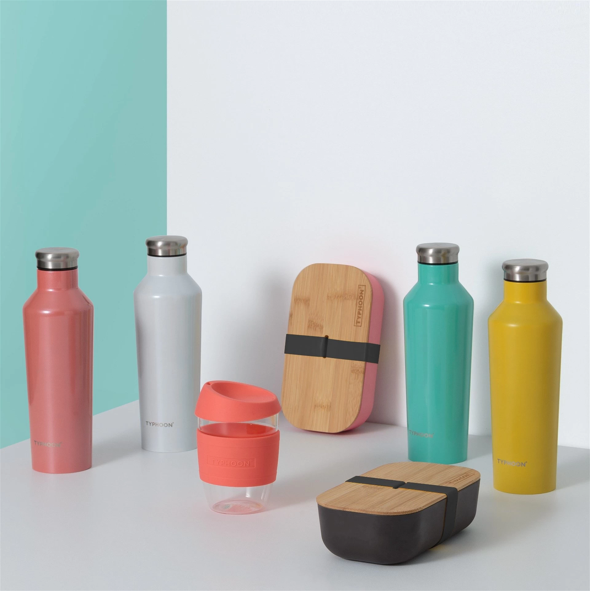 Typhoon PURE 13.5oz Reusable Glass Coffee Cup | Pink - Image 4